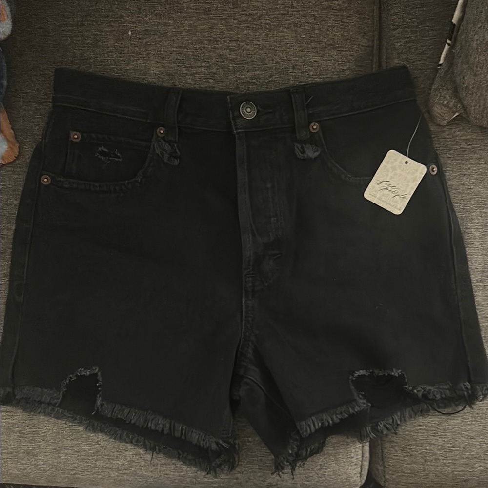 Black Denim Shorts